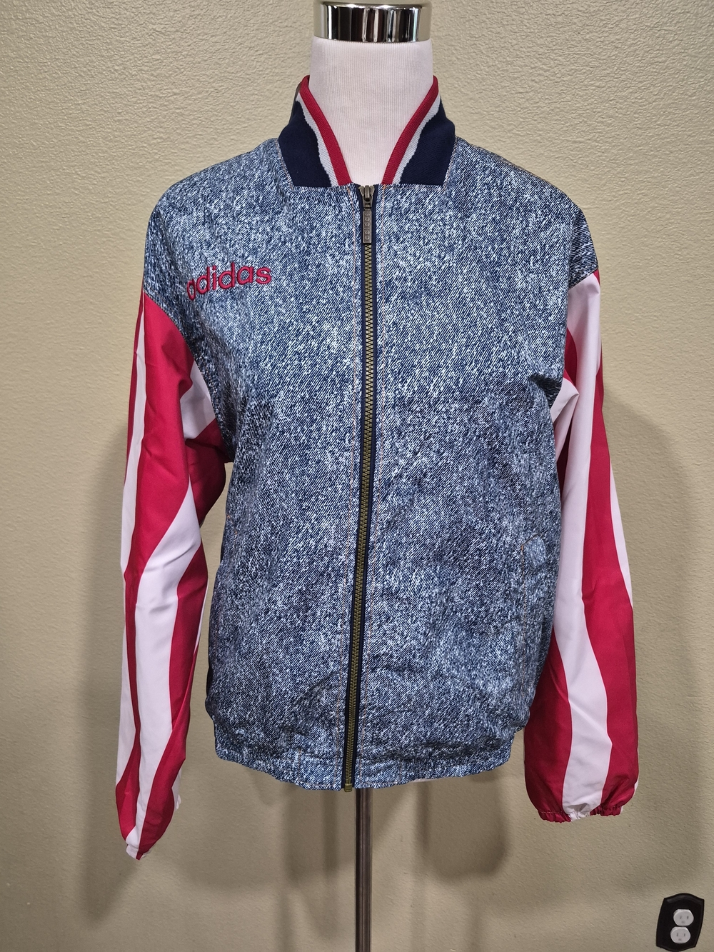 Adidas Men's Denim Track Top "USA" Jacket Size XS